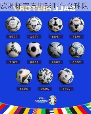 欧洲杯官方用球叫什么球队